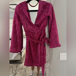 Pink sequin dress from hello Molly. Worn once. Super cute, fun dress!